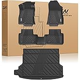 3W Floor Mats & Cargo Liner for 2025-2026 Subaru Forester (Not Fit Hybrid & Wilderness), TPE All Weather Floor Mats Custom Fit 2025-2026 Forester Full Set Anti-Slip Heavy Duty Accessorious, Black