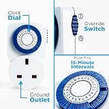 Status Timer Switch Mini 24 Hour Mechanical Timer White UK Plug S24HRMINIT6 view 4