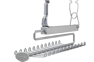 ClosetMaid 78060 Sliding Tie & Belt Rack for Wire Shelving, Satin Chrome, 7x4.5x15.5 inch