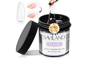 SAVILAND LED & U V Builder Nail Gel - 100 G Large Capacity Clear Hard Gel for Nails, Nail Extension Strengthen Hard Builder Kit Stuff for DIY Art Manicure Set