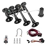 12V 150dB Train Horn Kit - 4 Trumpet Super Loud Air