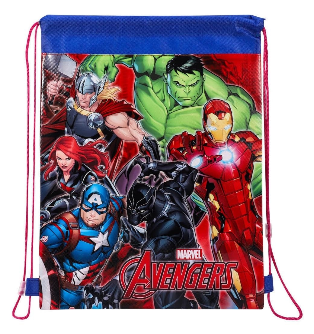 Kids Children Boys Marvel Avengers Gym Bag Swim Shoe PE Drawstring School Avengers Trainer Travel Tote Bag