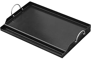 Onlyfire Universal BBQ Griddle for Charcoal/Gas Grills, Ceramic Coated Non-Stick Flat Top Griddle with Handles for Outdoor Co