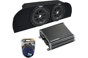 Harmony Audio Compatible with 03-08 Nissan 350Z Coupe Strut Kicker Bundle Comp C10 Dual 10" Sub Box CXA800.1 Amp
