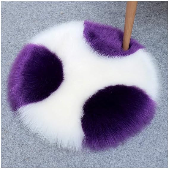 Amazon.de: Runder Schaffell-Teppich aus Kunstpelz weiche flauschige