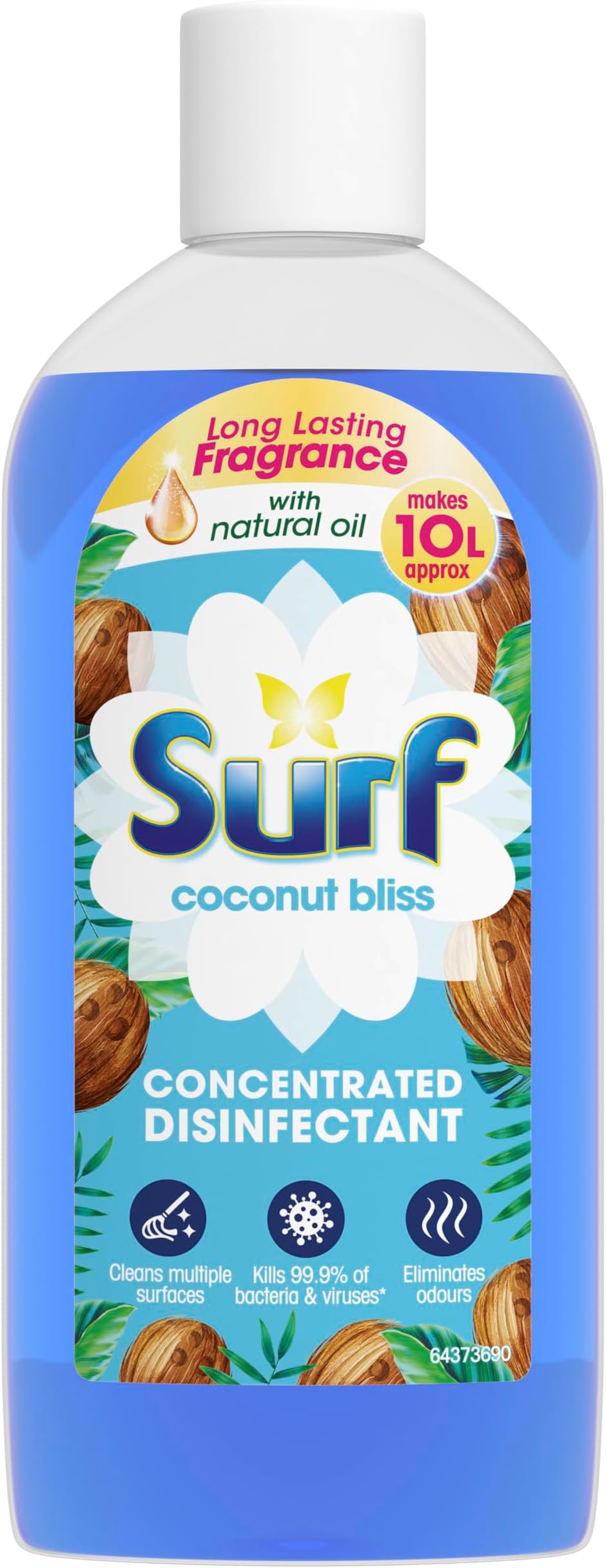 Surf Coconut Bliss Concentrated Disinfectant 240 ml 99.9% Germs Mult- Purpose