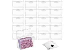MUXHEL 20PCS Playing Card Case Playing Card Boxes Snaps Closed Clear Card Deck Box Card Organizer Card Storage Box for Game P