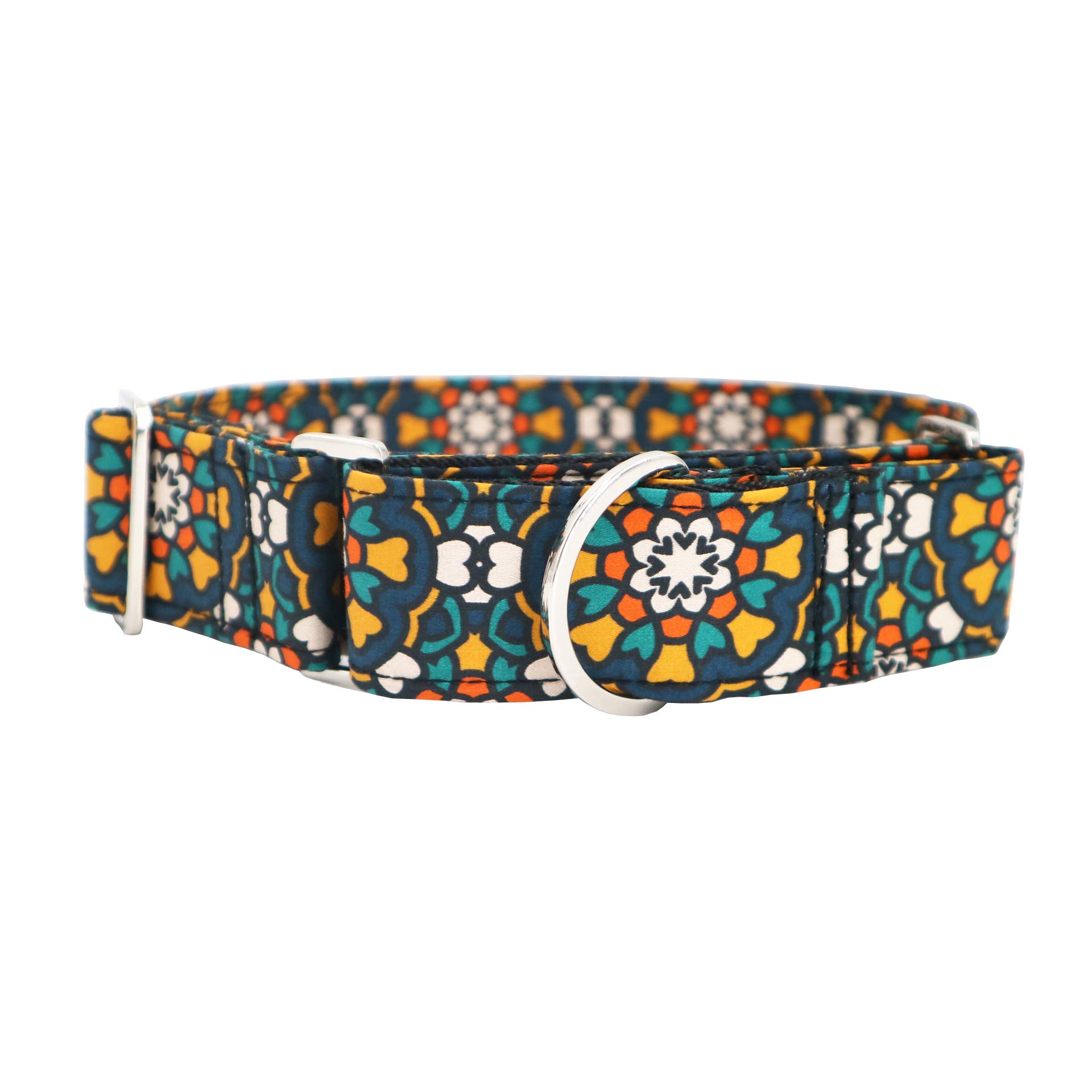 T.A.Bird Dog Martingale Collar Personalized Nylon Webbing Collar Limited Slip Dog Collar Without Buckle XS