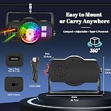 LITE WORLD Disco Lights RGB LED Strobe Ball Light 9 Modes Remote view 3