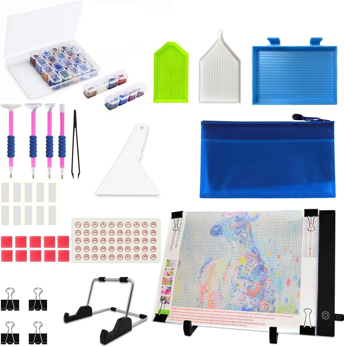 Mlife Diamond Painting A4 LED Light Pad Kit Diamond Art Light Board