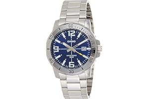 Casio Men's Diver Style Stainless Steel Watch (Model: MTPVD01D-2BV) (Blue Dial), Silver-Tone, Quartz Watch