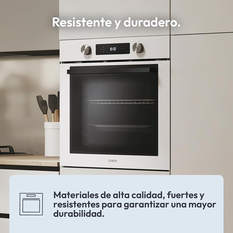 Assar 600 CA6 N3T1HTW Forno Multifunções, 78L, Receitas através da app hOn, 1 Tabuleiro e 1 Rack, Limpeza Hidrolítica, Convecção + Ventoinha, 9 Funções, UX Pronta, Branco
