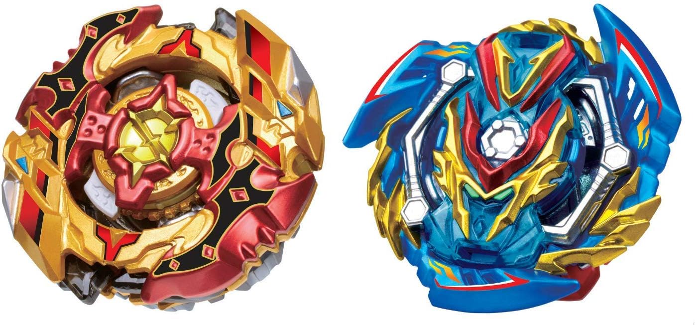 Super z Bey Battle Burst 2 in 1 Metal Fusion High Performance Starter Set with B128+B134 Battling Tops
