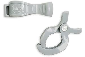 Lulujo Two Pack Stroller Clips- Grey