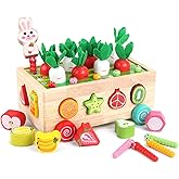 Toddlers Montessori Wooden Educational Toys for Baby Boys Girls Age 1 2 3 Year Old, Shape Sorting Toys 1st One First Birthday Girl Gifts for Kids 1-3, Wood Preschool Learning Fine Motor Skills Game