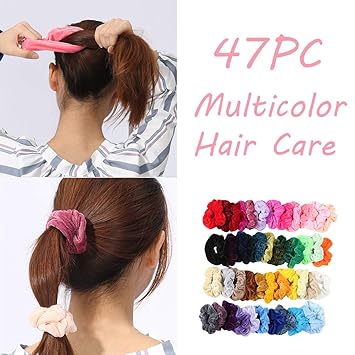 30 Multi Color Elastic Rope Braided Ruber Hair Tie Hair Bands