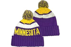 Ofxxu Football City Beanie 2024 Fashion Knit Pom-Pom Hat Soft Headwear Cuffed Winter Hat Sport Fans Gift for Men Women Kids