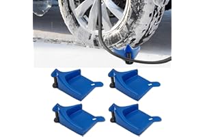 WAZZH 4Pcs Car Hose Guide,Prevent Hose Stuck Under Wheels When Washing Car,Cars Detailing Tools,Car Wash Hose Plastics Accessories,for Car、Truck Tires(Blue)