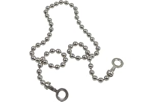 Danco, Inc. 80039 Stopper Bead Chain, 15 in L, Stainless Steel, Chrome Plated, Replacement