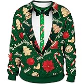 Colorful House Unisex's Ugly Christmas Jumper Sweater Printed Pullover,3D Funny Digital Print Sweatshirt Suit for Men Woman
