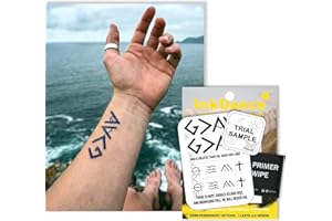 InkDance Semi-Permanent Tattoo, GOD IS GREATER THAN THE HIGHS AND LOWS, Long Lasting Temporary Tattoos, Waterproof Plant-Base