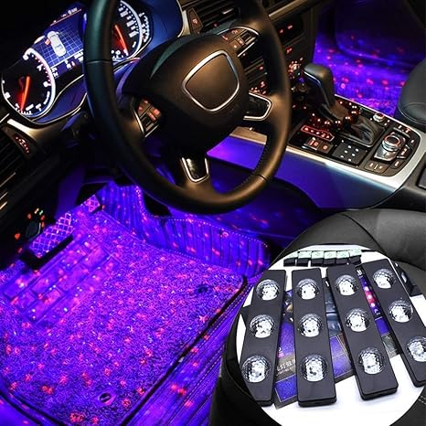 Amazon Co Jp 車 Led テープライト 車のledストリップライトアンビエント Ledインテリアカーライトストリップ7色 屋内の車両用の カラフルな雰囲気のランプ 照明キットの下のled多色音楽車のインテリアライト ホーム キッチン