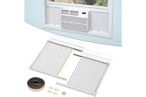 Air Jade Window Air Conditioner Side Panels with Frame, Adjustable AC Side Panels for 5,000 to 14,000 Btu Window AC Units, Extra Wide Window Air Conditioner Panels and Frame Kit, Pack of 2