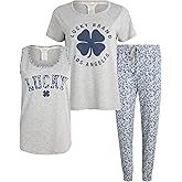 Lucky Brand Women's Pants Set, 3 Piece T-Shirt, Tank, Top, and Joggers, Casual Everyday Loungewear for Women (S-XL)