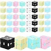 Chivao 36pcs Infinity Cube Bulk Mini Sensory Fidget Toys Handheld Block | Finger Flipping Gadget, Adult Kid Anxiety Stress Relief Game, First Day of School Students Gift, Sweet Style