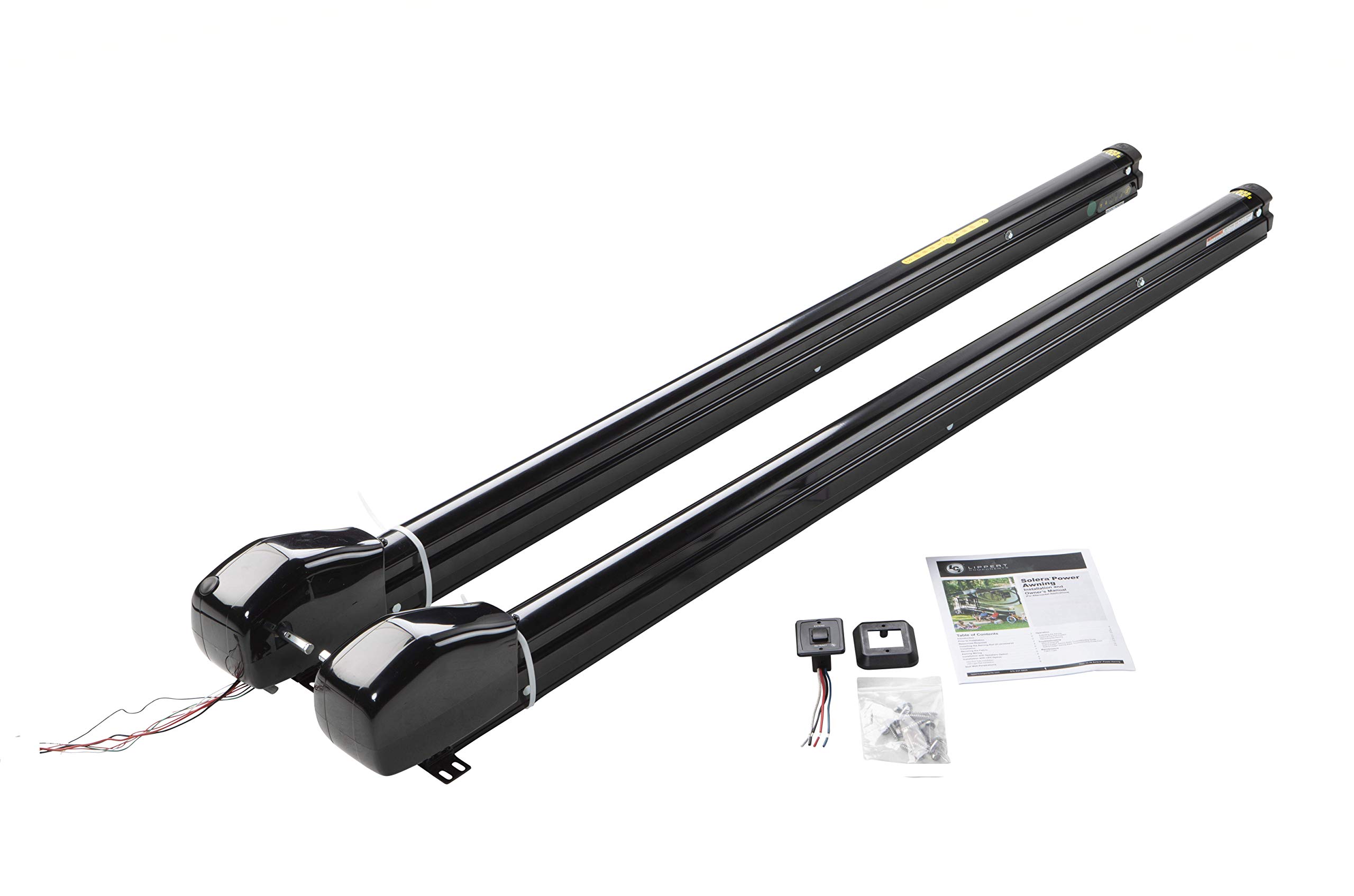 Solera 12V Smart Arm Awning Hardware Kit - 69" Standard (Black)