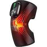 Cordless Knee Massager, 3-in-1 Knee Heating Pad with Massage, Heating Pad for Knee Elbow Shoulder Pain Relief, Rechargeable Heated Knee Brace Wrap for Arthritis/Joint Stiff/Muscle Strain