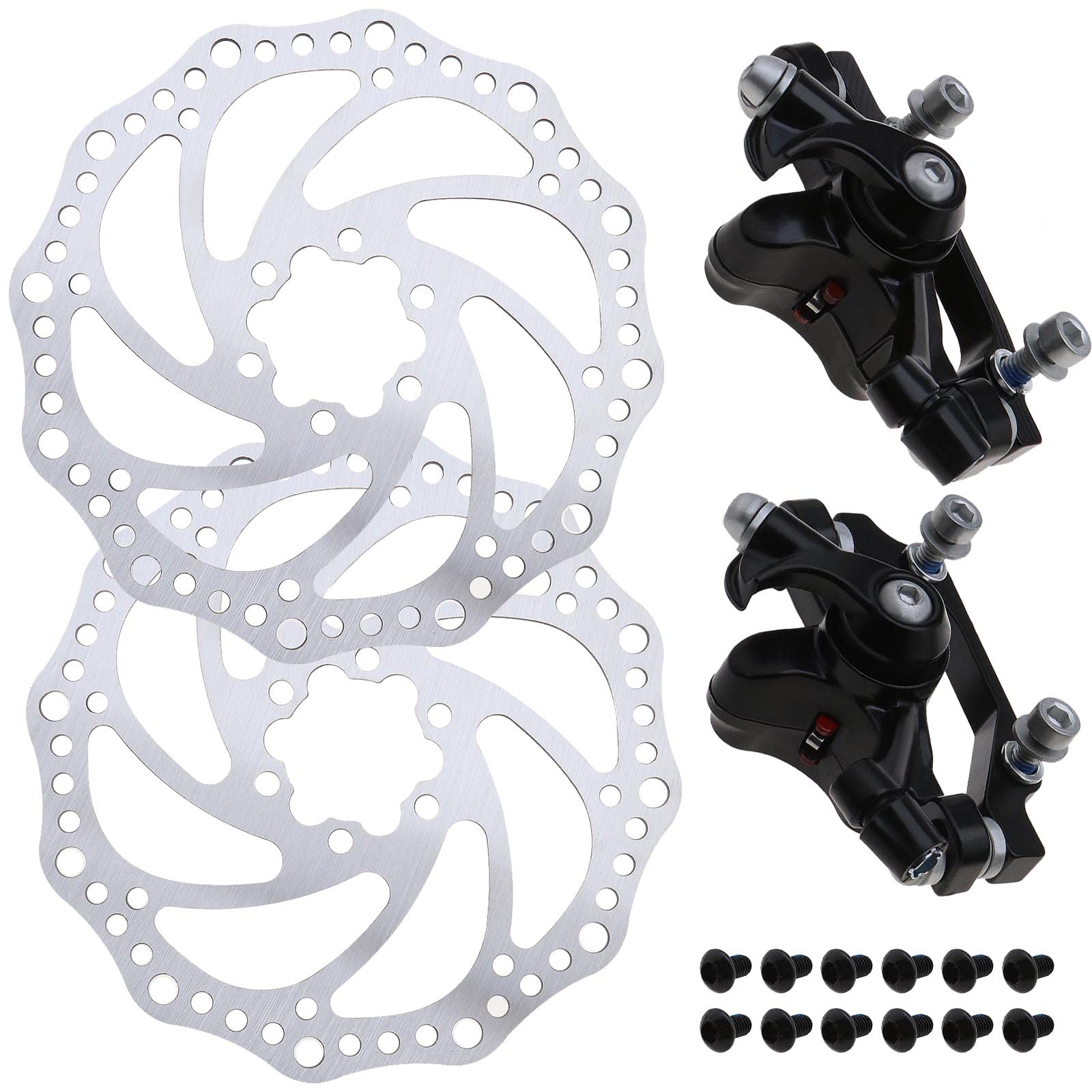 MTB Road Mechanical Disc Brake Front/Rear Caliper 160mm & 2pcs Brake Disc