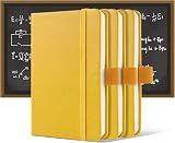 Lefute A6 Notebooks Pocket Journal Hardback 200 Pages PU Leather Yellow view 5