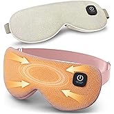Heated Eye Mask - Cordless Eye Mask for Dry Eyes, Eye Relief, Improved Sleep, 4 Temperature, Washable Eye Heating Pad for Travel and with Replaceable Shell, Gifts for Women