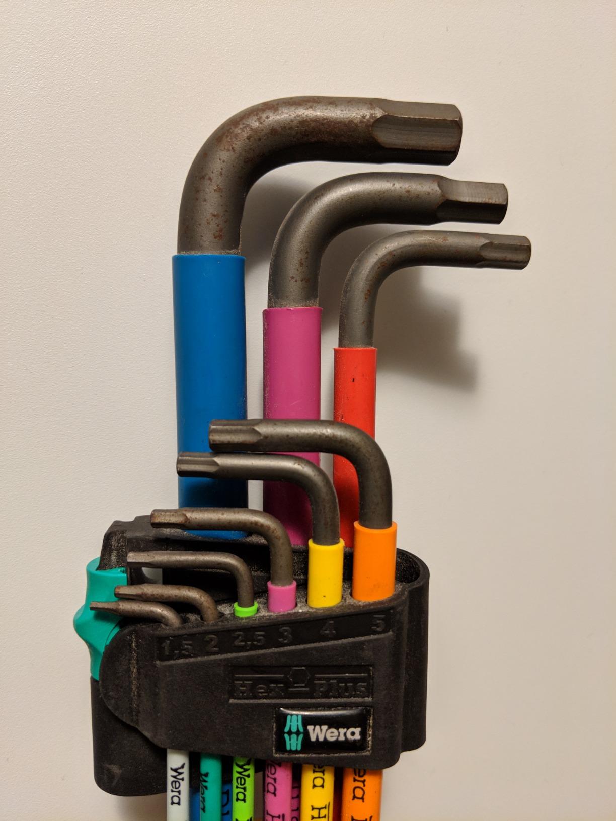 Wera Tools 05073593001 950 SPKL/9 SM N SB Long ARM HEX Key Set, One Size, Multi photo review