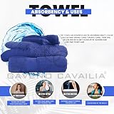 GC GAVENO CAVAILIA Fade Resistant Bath Towels Set 700GSM 100% Cotton Royal Blue view 5