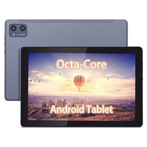 10 inch Tablet, Android 12 Tablet with Octa-Core CPU, 64GB Storage Expandable up to 1TB, 1280x800 IPS HD Display, 13MP Dual Cameras, 6000mAh Battery, WiFi/Bluetooth 5.0, Android App Store Access-Gray