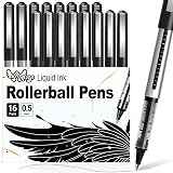 APOGO Rollerball Pens 16 Pack 0.5mm Black Gel Quick Drying Smooth Writing view 8