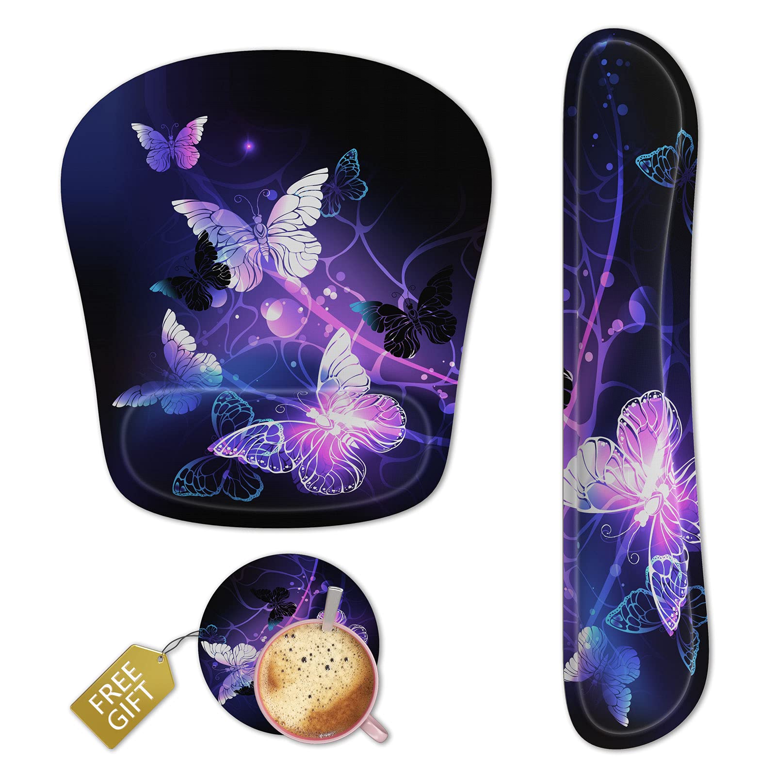 Keyboard Wrist Rest Memory Foam Ergonomic Mouse Pad