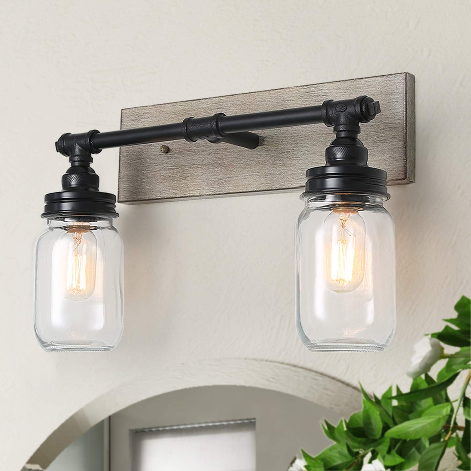 farmhouse light fixtures for bathroom