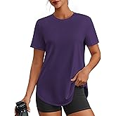 PINSPARK Workout Tops for Women Short Sleeve Athletic Shirts UPF 50+ Quick Dry Running Outfits for Exercise Gym Hiking S-3XL