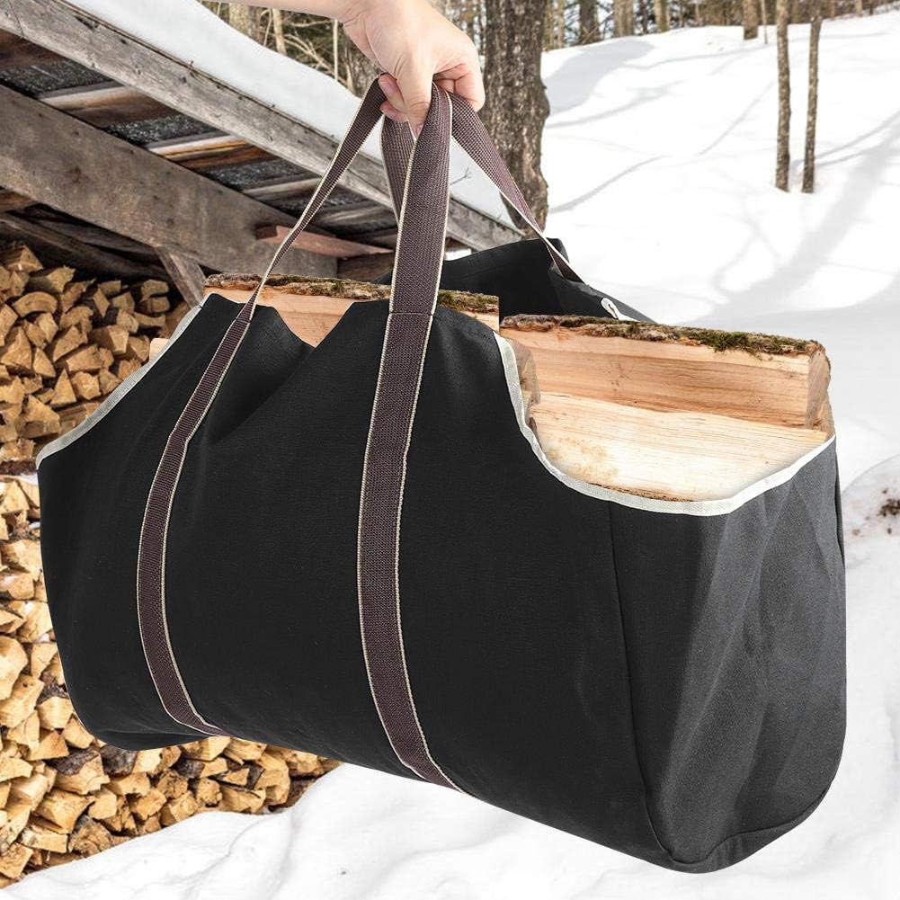 Fdit Premium Waterproof Firewood Log Carrier Heavy Duty Canvas Log