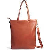 HOXIS Women's Vertical Tote Bag with Removable Shoulder Strap Vegan Leather Shoulder Handbag Satchel Bag | Vertical, Removable Shoulder Strap