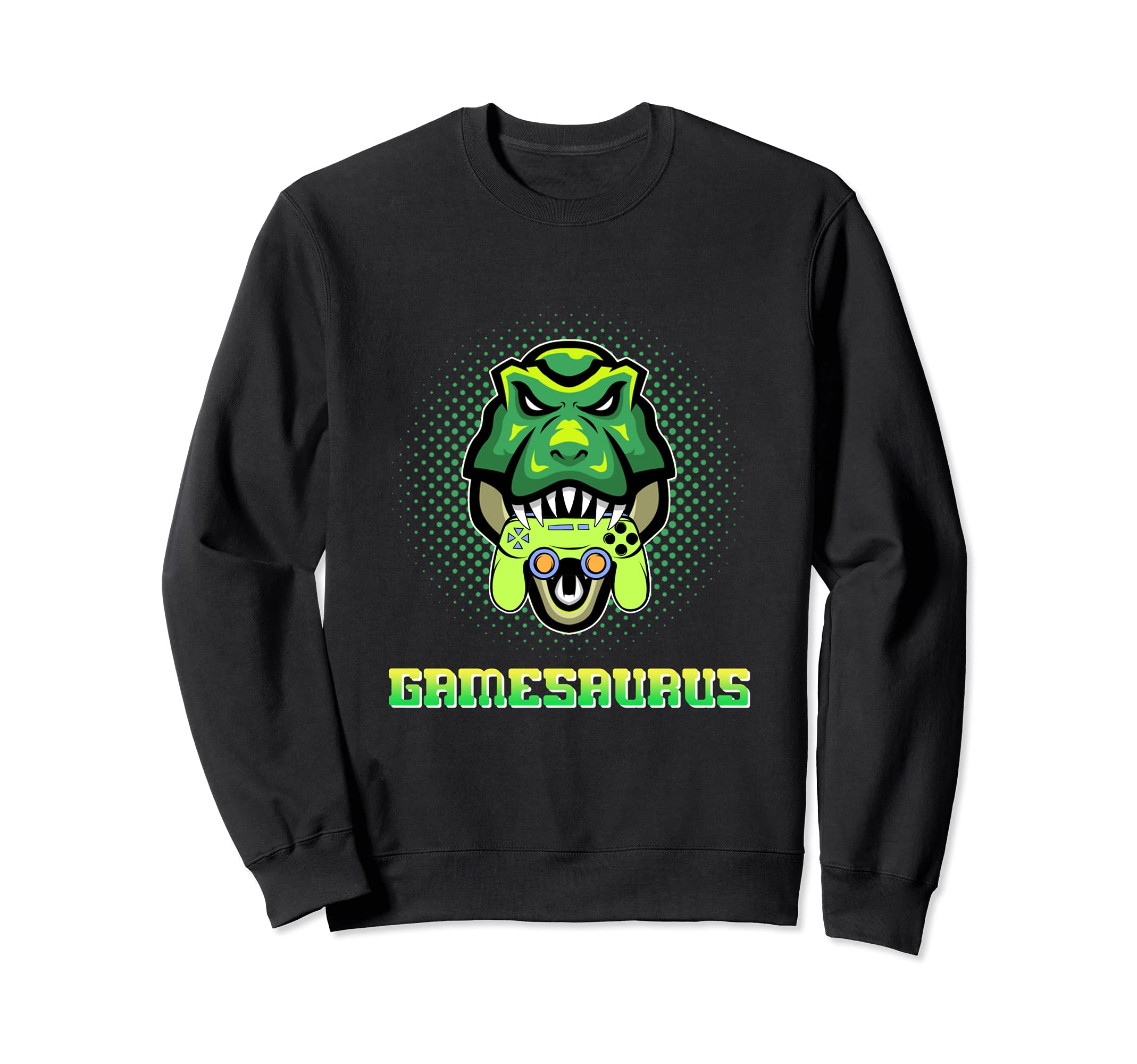 Gamesaurus T-rex Tyrannosaurus Dinosaur Arcade Game Gaming Sweatshirt