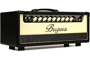 Bugera V22HD INFINIUM 22-Watt Vintage 2-Channel Amplifier Head with INFINIUM Tube Life Multiplier and Reverb Brown and Cream