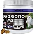 HEYISME Cat Probiotic, Chews for Gut and Immune Health, Cats Probiotic Supplement for Cat Digestive Support, Healthy Digestion, Cat Constipation and Diarrhea Relief (Salmon, 120 Chews)