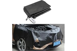 ZBGUN 3 PCS Car Fender Protective Pad, 1 PC 5.2Ft x 2.1Ft Automotive Fender Maintenance Clean Replacement, Universal 2 PCS 3.9Ft x 2.1Ft Vehicle Fender Repair Accessories for SUVs Trucks Cars (Black)