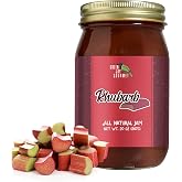 Green Jay Gourmet Rhubarb Jam &ndash; Sweet &amp; Tangy Gourmet Fruit Preserve &ndash; All Natural Handcrafted Jam &ndash; Perfect for Toast, Biscuits, Desserts &amp; Cheese Boards &ndash; 20 Ounces