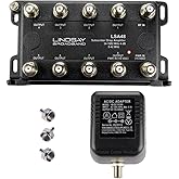 Reliable 8-Port TV Antenna Signal Splitter, Distribution Amplifier with Power Supply and F59 Terminators - Connect up to 8 De