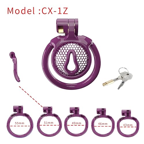 Flat Chastity Cage Small Male Chastity Device Lock Design Plastic Penis  Cage for Men BDSM Penis Cage Sex Toys for Couples (CX-A, Purple) in Dubai -  UAE | Whizz Chastity Devices